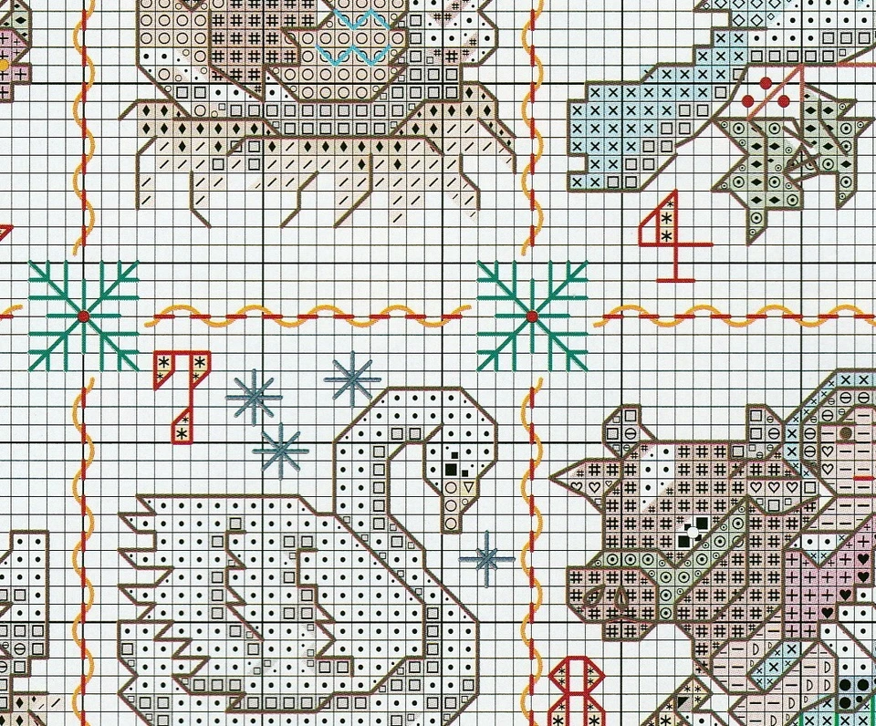 TWELVE 12 DAYS OF CHRISTMAS Motifs 14ct Counted Cross Stitch Chart Pattern Only - Image 3 of 3