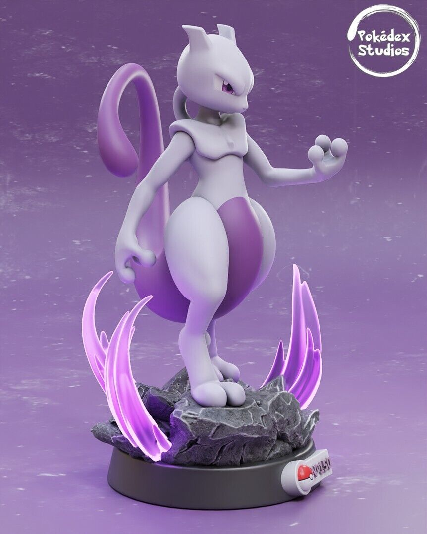 Figurine Pokemon Mewtwo (Pokedex Studio) unpainted unassembled 3D printed  kit