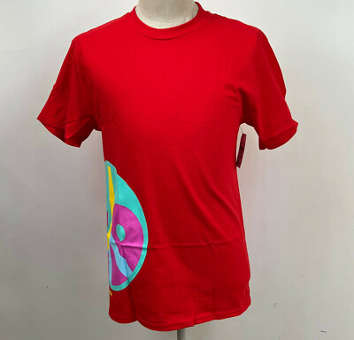 Obey Men's T-Shirt Love Peace Anarchy Red Size M NWT Shepard Fairey