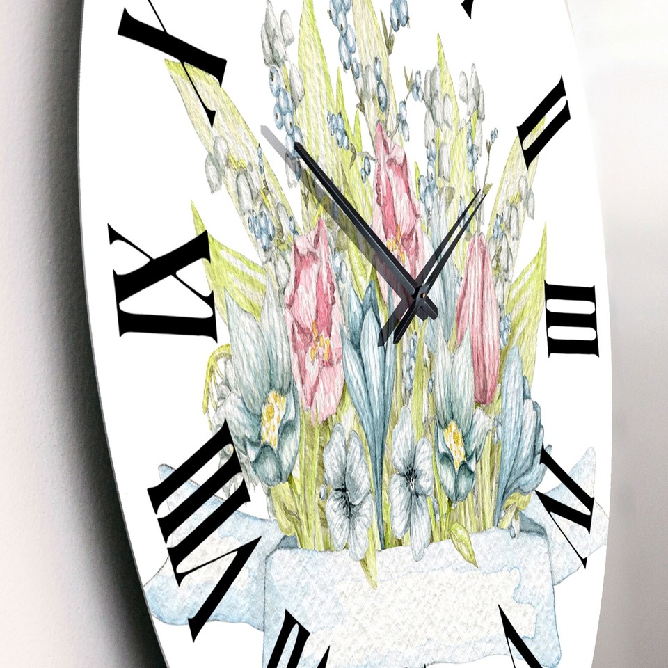 Designart 'Colourful Vintage Spring Flowers Bouquet' Traditional wall