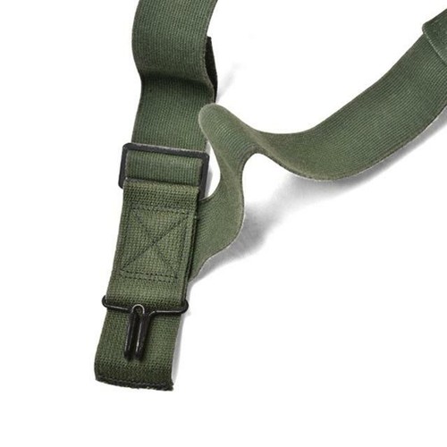 VINTAGE MILITARY ISSUE M-1950 TROUSER PANT SUSPENDERS ELASTIC OD GREEN USA MADE - Picture 4 of 9