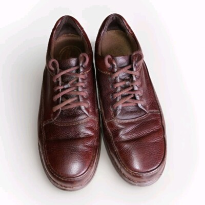 Men's Rockport Brown Leather Walking Shoes 10.5M Lace Up Rubber Sole APM21344