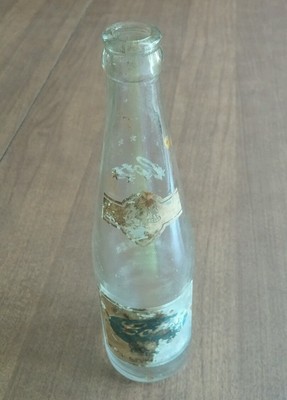 Cott Glass Soda Bottle, Paper Label, Troy NY