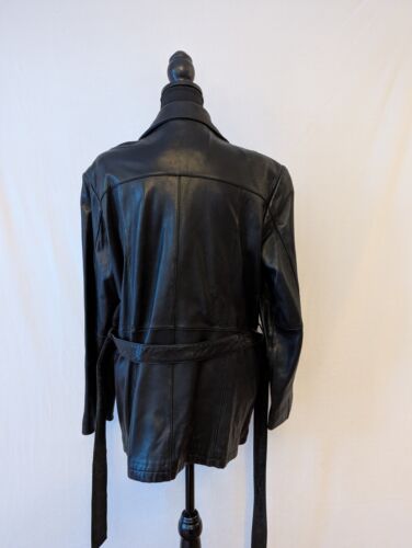 Adler Soft Black Lambskin Leather Coat - Large - Picture 3 of 7