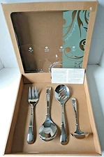 Lenox Simply Fine 4-Piece Flatware 18/10 Stainless Serving Set, Rare, Box, New