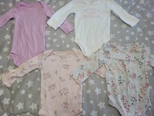 Toddler Girls Carter's 12 Month Long Sleeve One Piece/ Body Suit Lot Of 4