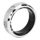 Fitness Tracker Ring IP68 Water Proof Smart Finger Ring Inlaid Rhinestone For