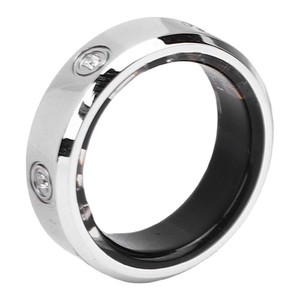 Fitness Tracker Ring IP68 Water Proof Smart Finger Ring Inlaid Rhinestone For