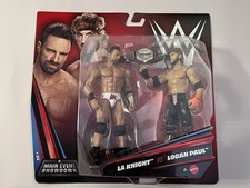 WWE LA Knight Logan Paul Action Figure Collection UK US Title Belt Showdown 24