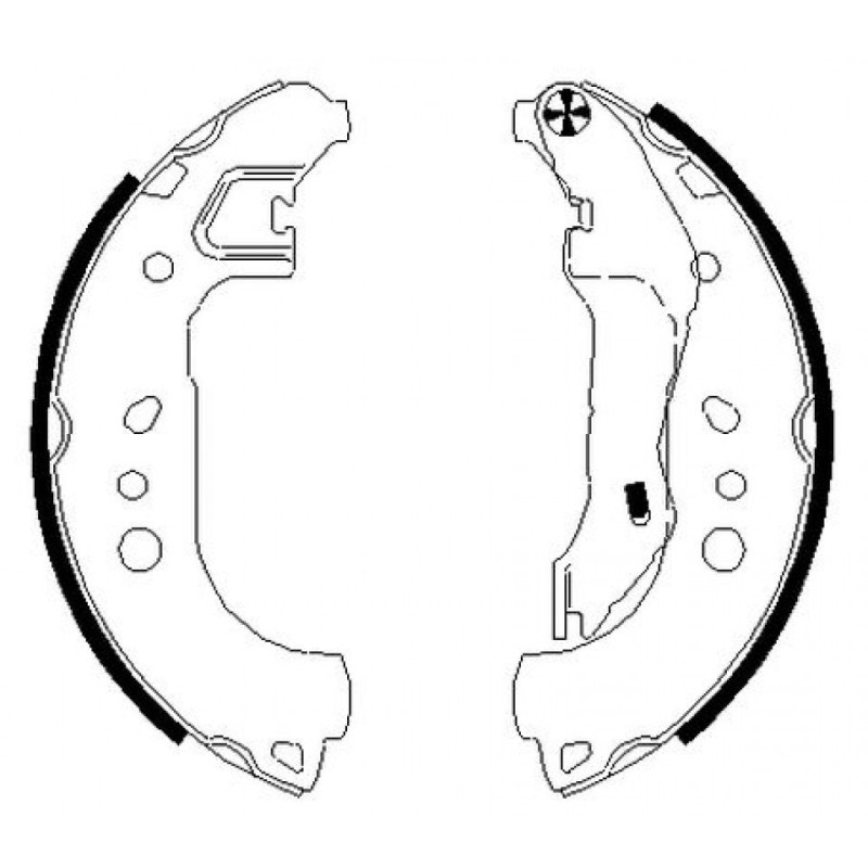 TEXTAR 91080100 Brake Shoe Set Rear for Rapid Roomster Toledo