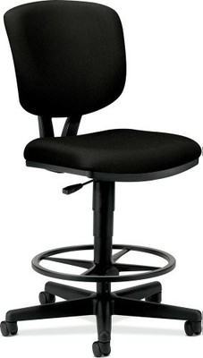 The Hon 5705GA10T Adjustable Height Stool Black Fabric