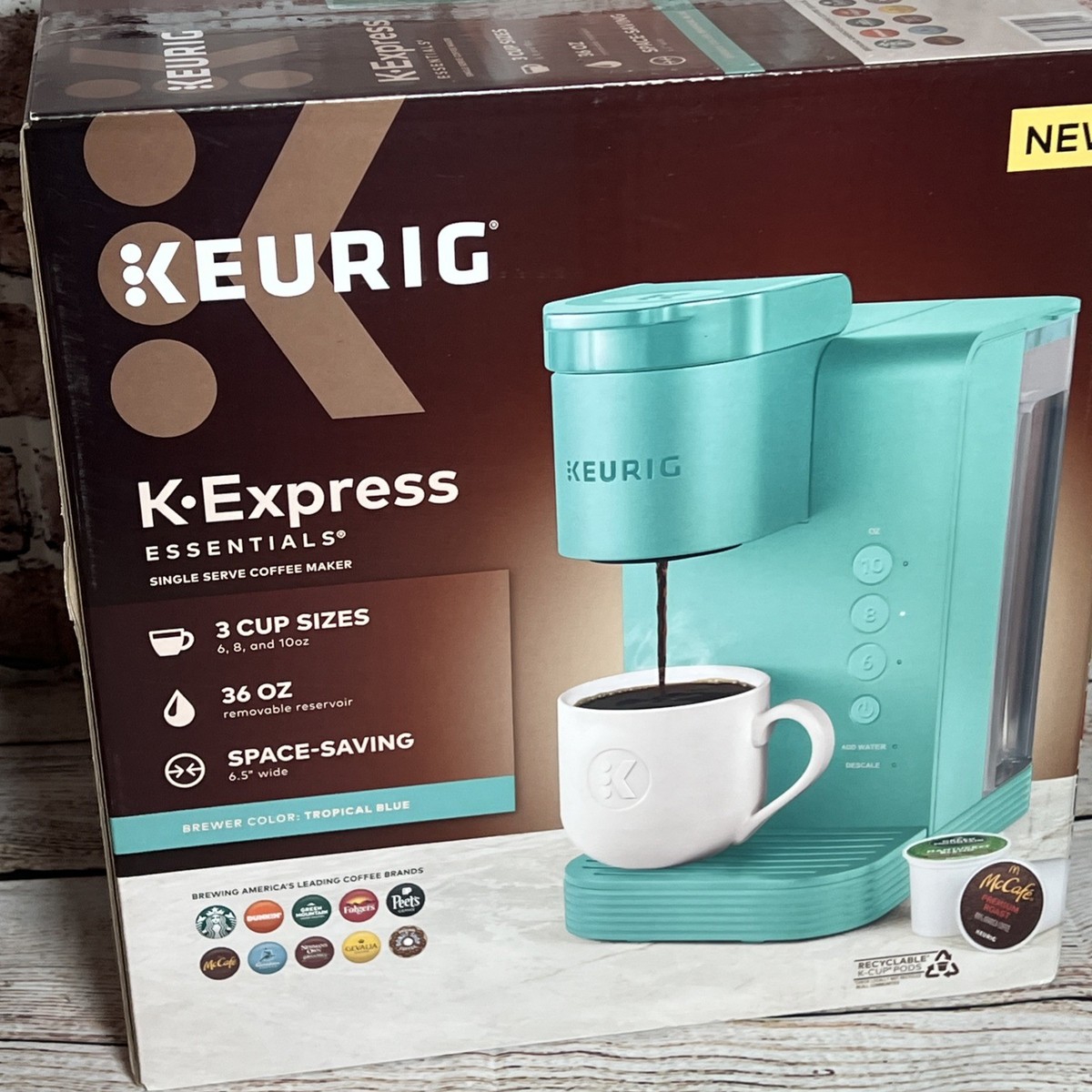 ＊ KEURIG K-CUP カプセル式 コーヒーメイカー 水色 Keurig K-Express Essentials Single-Serve K-Cup Coffee Maker