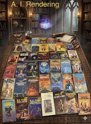 Huge Lot of 41 DAW VTG Sci Fi Paperback Books Vance Farmer A E Van Vogt E C Tubb