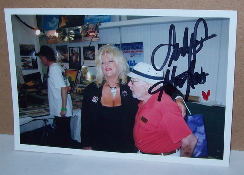Linda Vaughn SIGNED with Bill GRUMPY Jenkins 4" x 6" Photo From York US 30