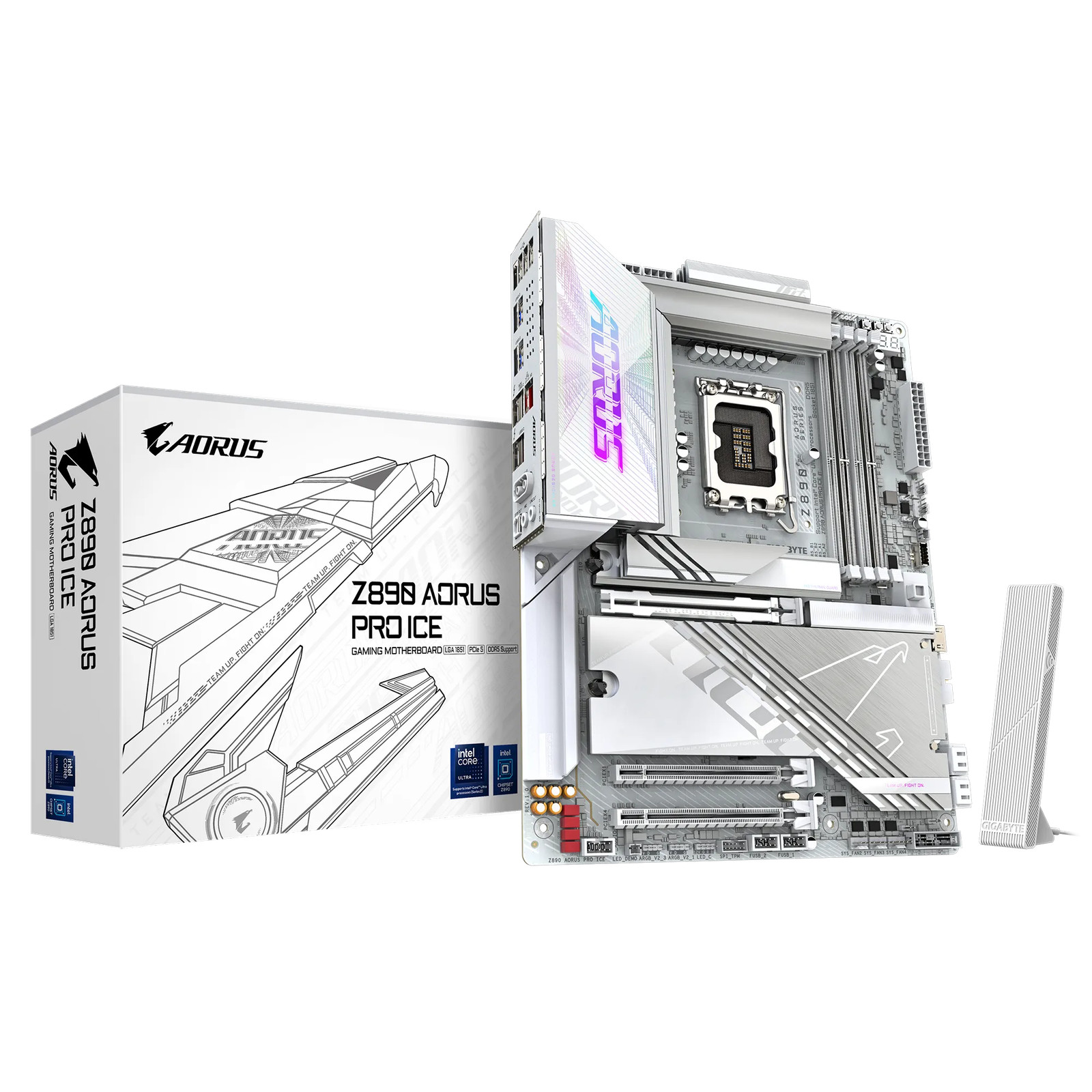 Gigabyte Z890 Aorus Pro Ice, fleuron de la performance avec design blanc premium