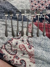 Set of 8 Gorham MEREDITH 18/8 Stainless 5 1/2” Cocktail Forks