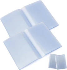 Set of 2 Clear Credit Card Holder Wallet Insert with 10 Protective Sleeves,Plast