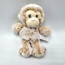 Aurora Baby Plush Tan Beige Monkey Rattle 6" Stuffed Animal Frosted 2017