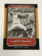 2001 Upper Deck Legends Baseball #5 - Catfish Hunter - Oakland Athletics