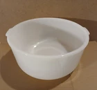 Vintage Sunbeam Mixmaster Glass Bake Mixing Bowl White Milk Glass 9”