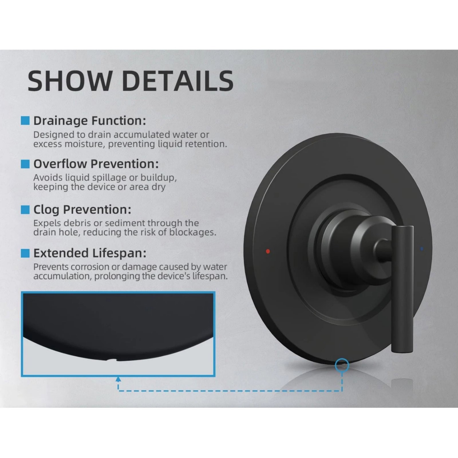 For Moen  Shower Trim Kit Matte Black Posi-Temp Valve Pressure Balancing Valve thumbnail 14