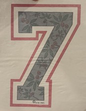 Original Vintage Number 7 Iron On Transfer