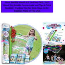 Endless Fun with Giant Bubble Wands Kit: 4-Piece for Kids' Outdoor Play