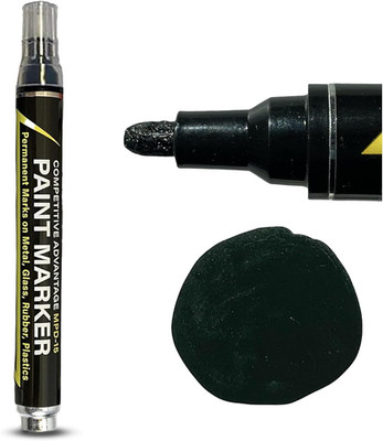 Enamel Paint Markers MPD-15 | MATTE BLACK - 1 Pack | Permanent Marks on Metal, G