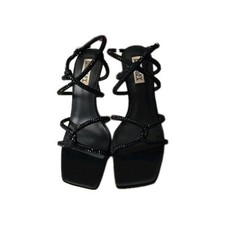 Badgley Mischka Women's Brooke Strappy Bejeweled Stiletto Sandals Heels Size 6.5