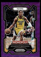 Bennedict Mathurin 2023-24 Panini Prizm Monopoly #35 Pacers Insert ? SEE SCAN!