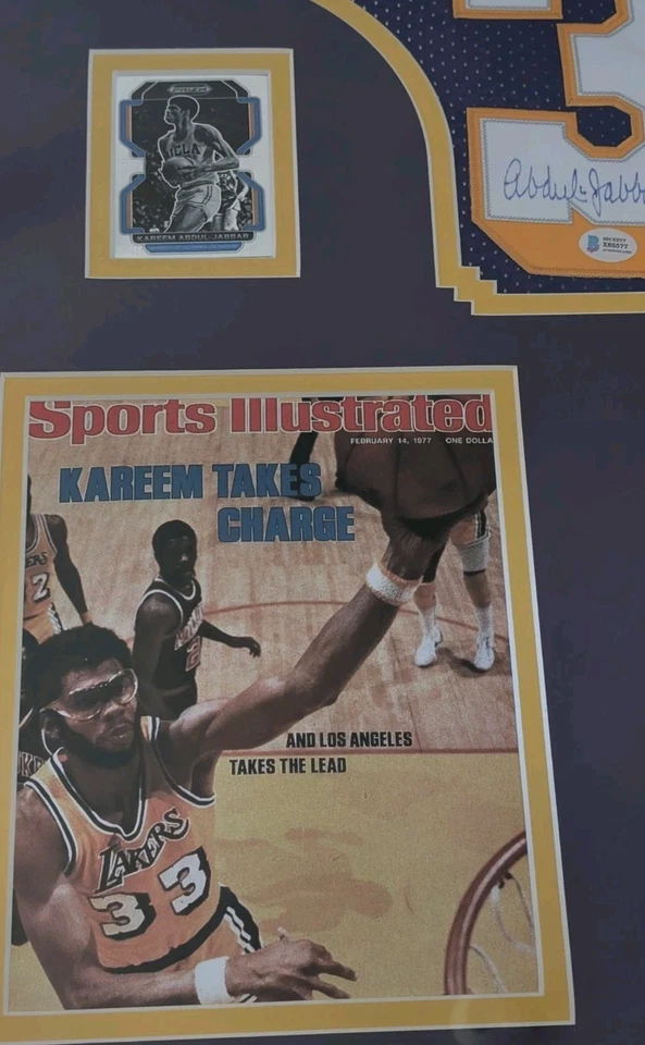 KAREEM ABDUL-JABBAR Signed Framed Jersey Authenticated + COA Los Angeles Lakers - Image 2 of 4
