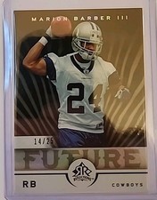 2005 Upper Deck Reflections Marion Barber Rookie Card Black #/25 Rare Cowboys SP
