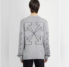 Off-White Men s Diagonal Knit Sweater Size L ...
