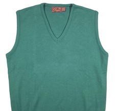 Vintage Arnie Sweater Vest Men's Large Green Arnold Palmer Golf Preppy USA Made