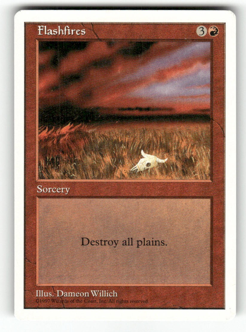 Flashfires Uncommon Fifth Edition Magic: The Gathering Moderately Played