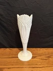 Vintage Old Jubilee White Milk Glass Bud Flower Vase