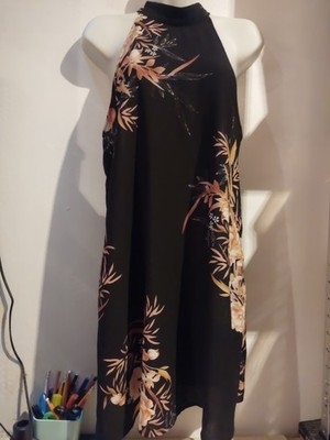 Yoins. Black Pattern Lightweight Dress.  Size Medium (10-12?)