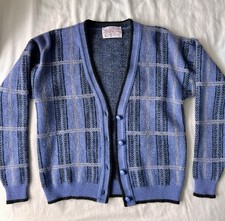 Pendleton Women's Vintage Wool Cardigan Sweater Blue Petite Small Made In USA