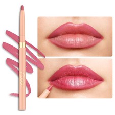 Retractable Pink Lip Liner and Eye Liner Pencil - Waterproof, Long Lasting Matte