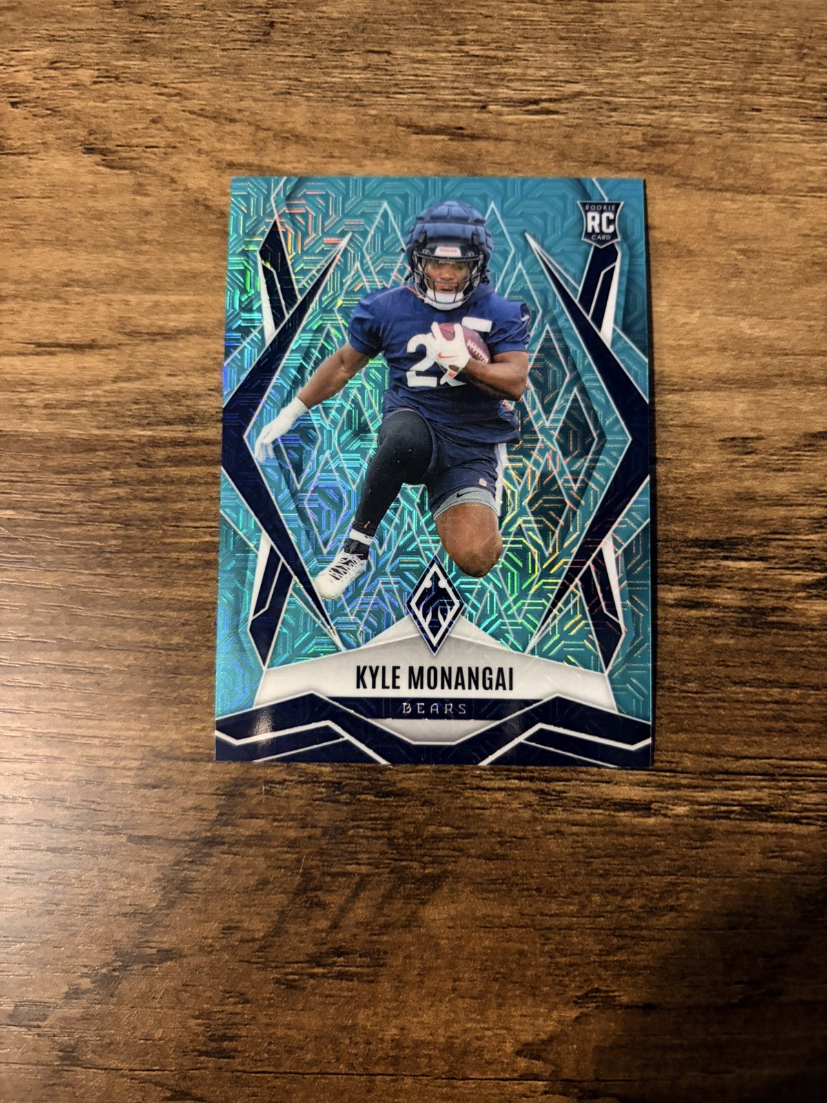 2025 Panini Phoenix Kyle Monangai RC Teal Mojo /50 Bears #249