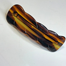Lucite Vintage Tortoise Shell Hair Clip Unused Made in France Oh La La NOI NOS