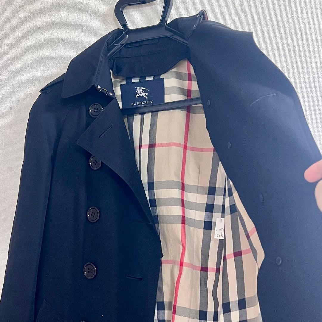 Burberry  BURBERRY Black Trench Coat (Size 40) thumbnail 4