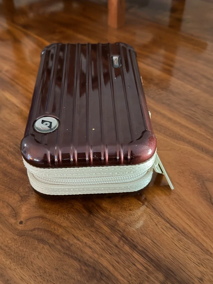 EVA AIR Rimowa Business Class Hard Amenity Kit Red/Burgundy New/SEALED - Image 4 of 4