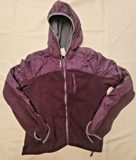 Reebok Athletic Workout Full Zip Hoodie Jacket Purple Women's M Thumb Holes