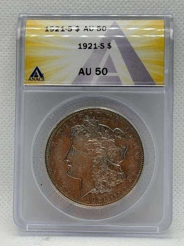 1921-S Morgan Dollar ANACS AU50