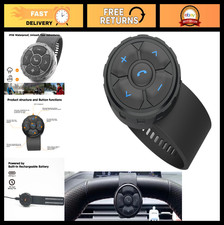 Wireless Bluetooth Media Button Remote Control - IPX6 Waterproof, Strap Type, Co