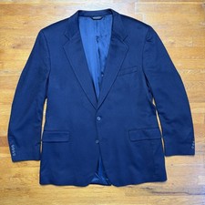 Jos A Bank 100 Cashmere Blazer Mens 48 EXL Blue Sport Coat Suit Jacket Gordon