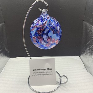 Hand-blown Glass Orb Ornament Jim Delaney Glass