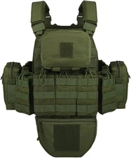 YAKEDA Outdoor Removable CS Training Vest, Molle One Size, Army Green 