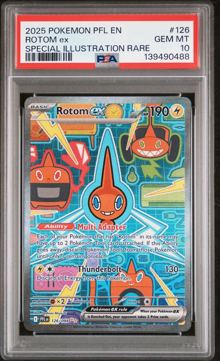 PSA 10 Rotom Ex Secret Illustration #126 2025 Phantasmal Flames